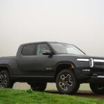 Rivian R1T Adventure in a foggy enviroment